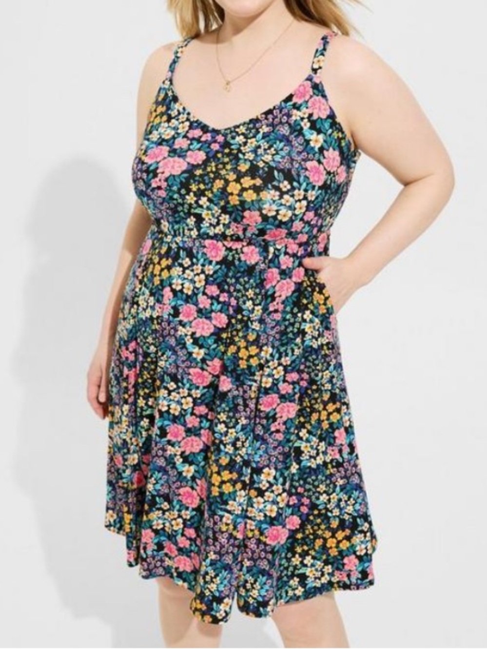 TORRID Super Soft Floral Sundress with Spaghetti Straps